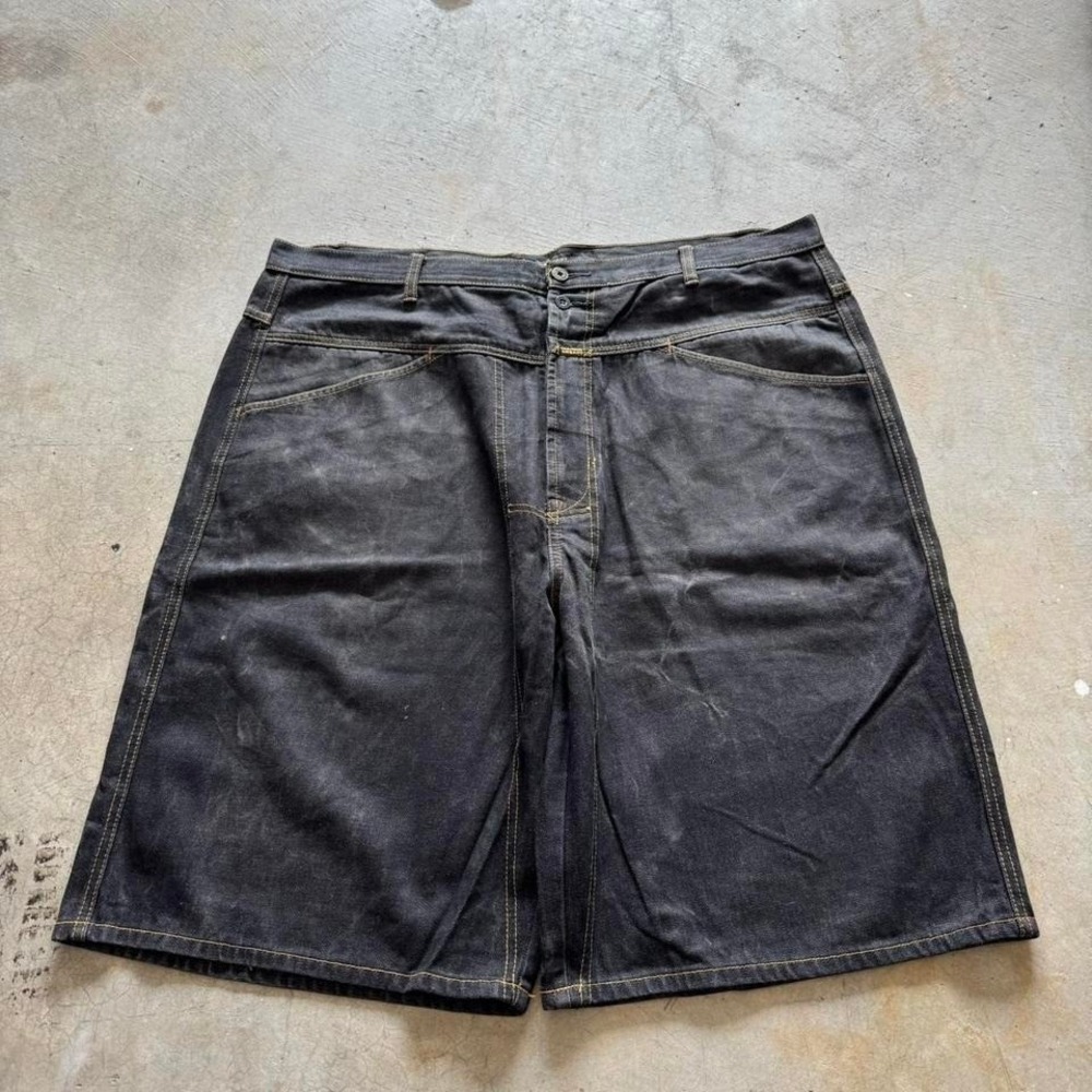 Baggy Black Girbaud Jorts Denim Jean Shorts Southpole Styl Vintage Y2K 42 - Picture 4 of 6